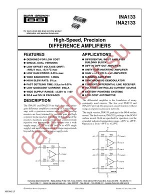 INA133U/2K5 datasheet  